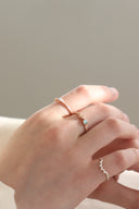 Scallop pearl ring / 2set