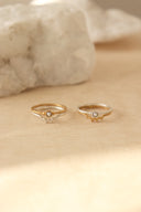 Scallop pearl ring / 2set