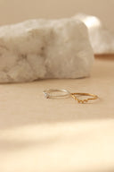 Scallop pearl ring / 2set