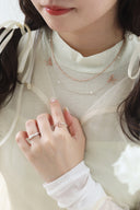 emiru  x momota / Ribbon pearl  necklace (2set) : ピンクゴールド