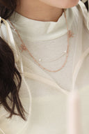 emiru  x momota / Ribbon pearl  necklace (2set) : ピンクゴールド