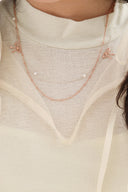 emiru  x momota / Ribbon pearl  necklace (2set) : ピンクゴールド