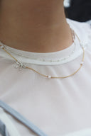 emiru  x momota / Ribbon pearl  necklace (2set) : ゴールド