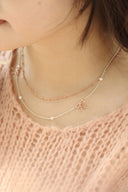 emiru  x momota / Ribbon pearl  necklace (2set) : ピンクゴールド