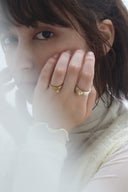 Buckle heart ring
