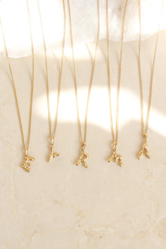 Alphabet necklace / gold / 受注生産 / A
