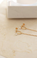 rose long chain イヤリング (三分咲き)