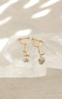 Swing rose earring / (七分咲き)