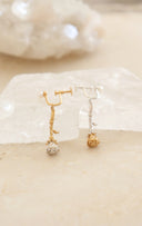 Swing rose earring / (七分咲き)