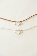 clear heart necklace / leather & charm (emiru x momota Vol.5)