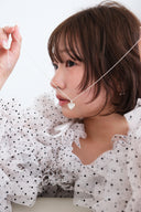clear heart necklace / leather & charm (emiru x momota Vol.5)