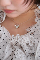 clear heart necklace / leather & charm (emiru x momota Vol.5)