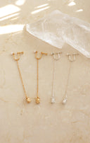 rose long chain イヤリング (三分咲き)