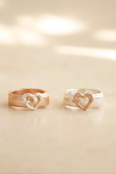 Buckle heart ring / サイズオーダー / シルバー