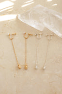 rose long chain イヤリング (三分咲き)