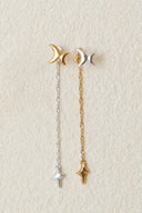 Crescent pierce / star charm
