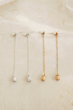 Rose long chain pierce (三分咲き) / 受注生産 / シルバー