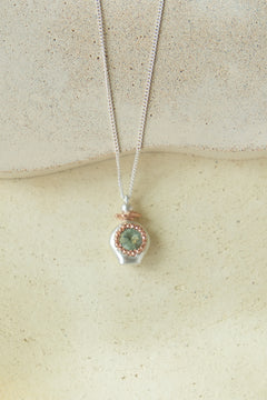 Perfume bottle necklace / Round / 受注生産