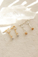 Swing rose earring / (七分咲き)